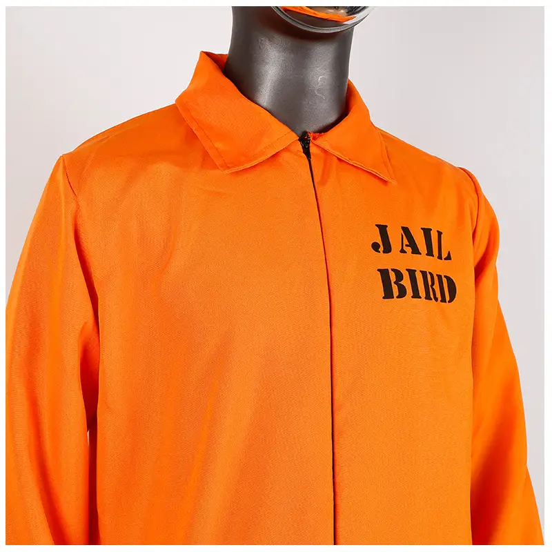 Orange Jail Bird Prison Uniform Halloween Adult Costume - Image 8