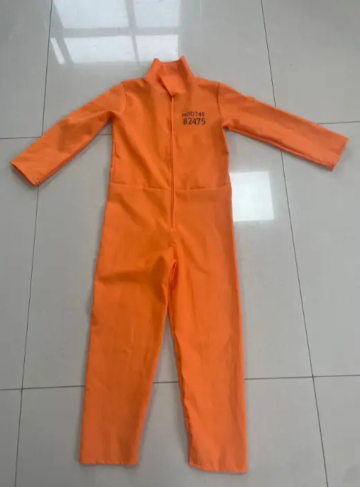 Orange Jail Bird Prison Uniform Halloween Adult Costume - Image 3