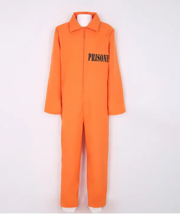 Orange Jail Bird Prison Uniform Halloween Adult Costume - Image 4