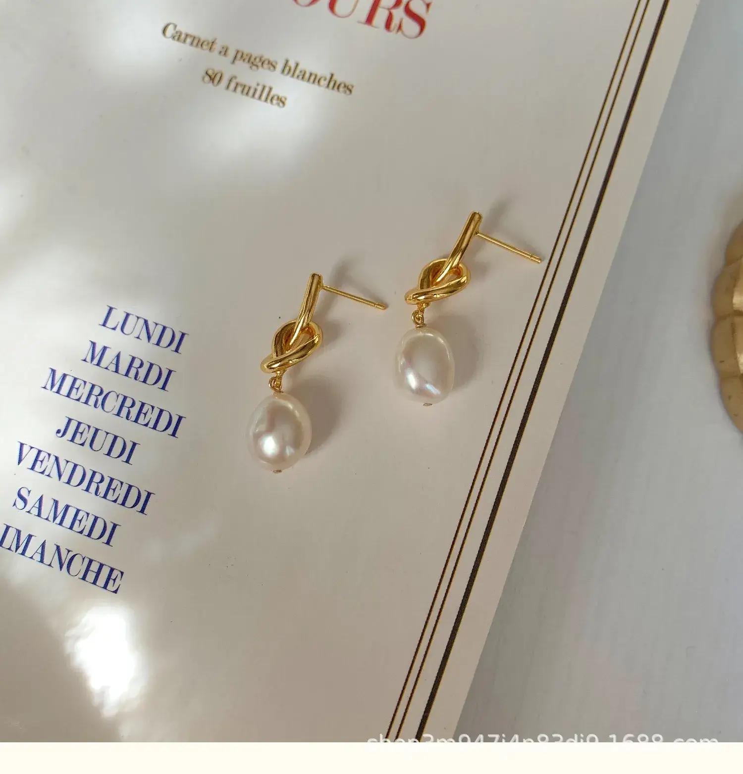 925 Silver Pearl Earrings for Women Cold Style