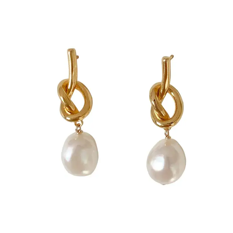 925 Silver Pearl Earrings for Women Cold Style