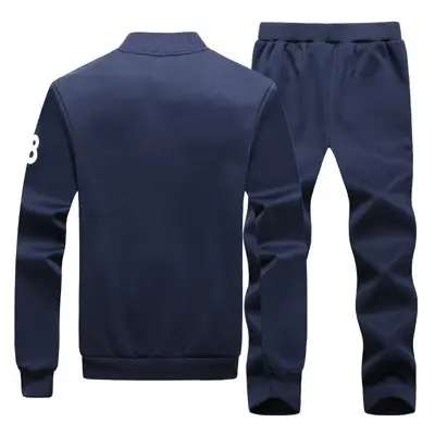 M-9XL Men Navy Blue Casual Sweatpants Set - Image 5