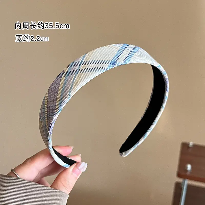 Vintage French Style Hairband for Women Red White Checkered - Image 14