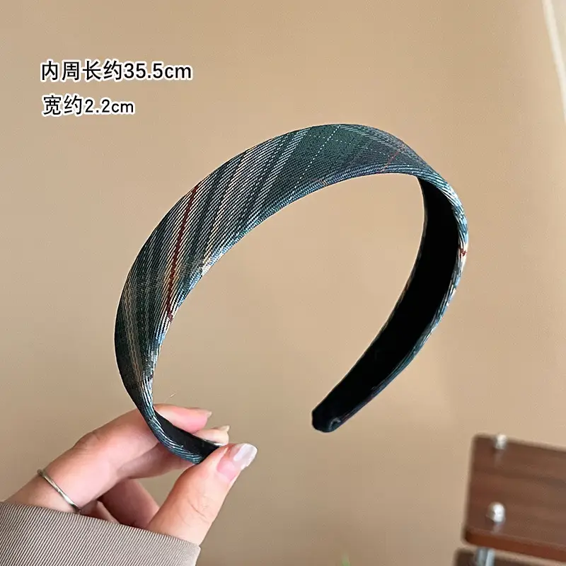 Vintage French Style Hairband for Women Red White Checkered - Image 15