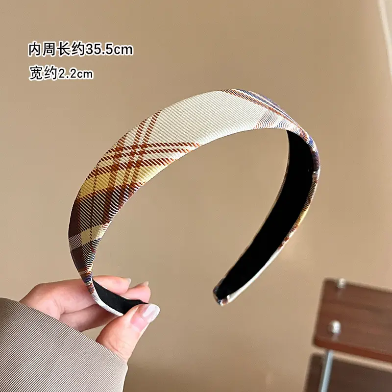 Vintage French Style Hairband for Women Red White Checkered - Image 16