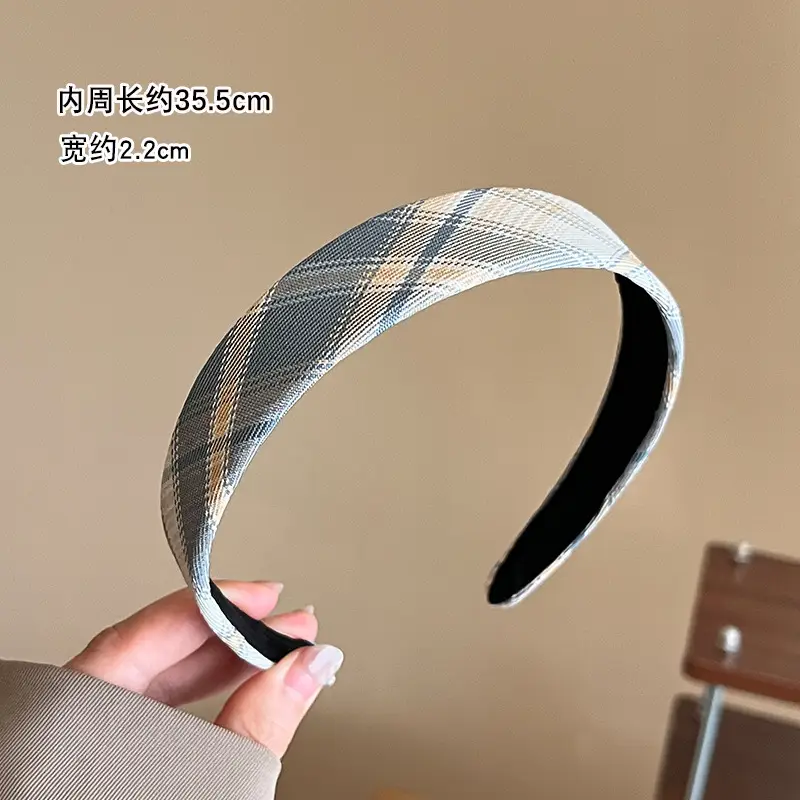 Vintage French Style Hairband for Women Red White Checkered - Image 18