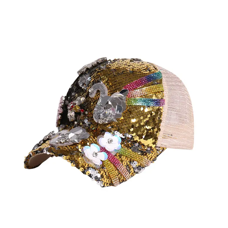 Rhinestone Sequins Women's Cap Sunshade - Image 17