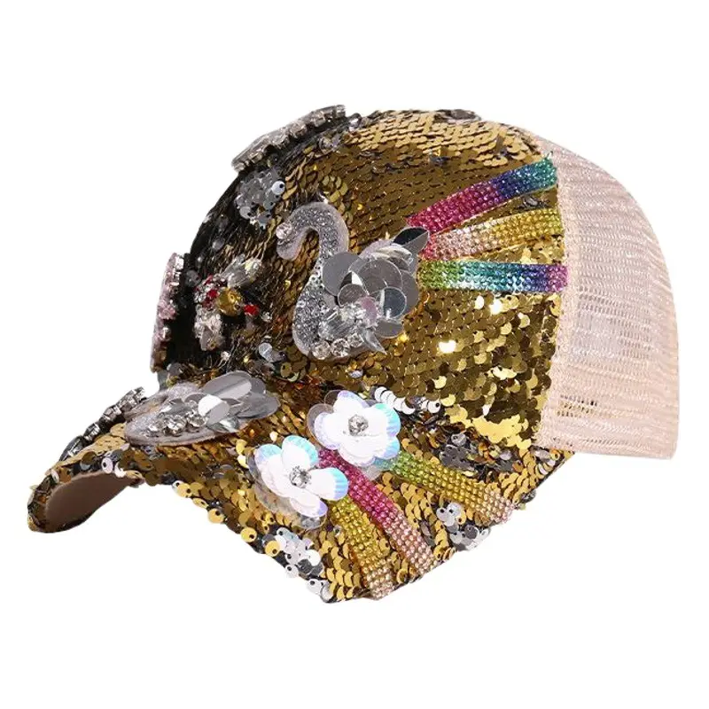 Rhinestone Sequins Women's Cap Sunshade