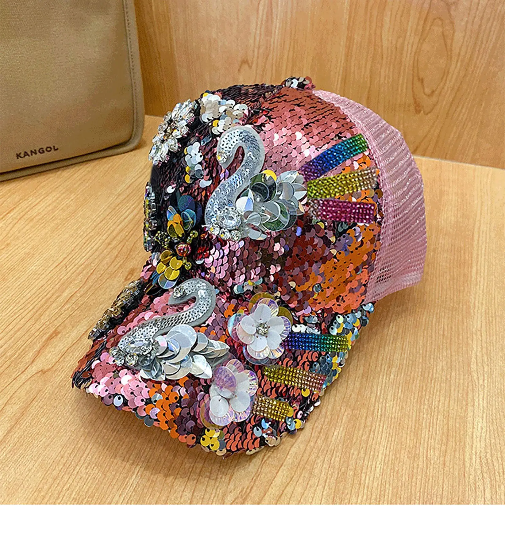 Rhinestone Sequins Women's Cap Sunshade - Image 8