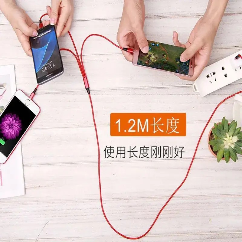 USB Fast Charging Mini Three-Head Cable - Image 13