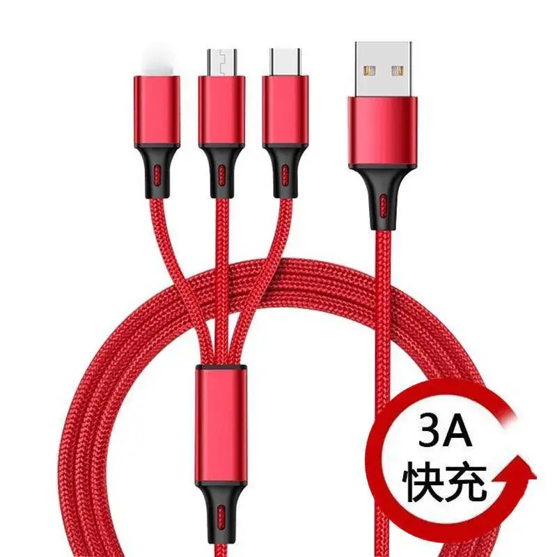 USB Fast Charging Mini Three-Head Cable - Image 16