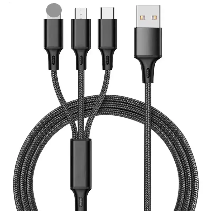 USB Fast Charging Mini Three-Head Cable - Image 2