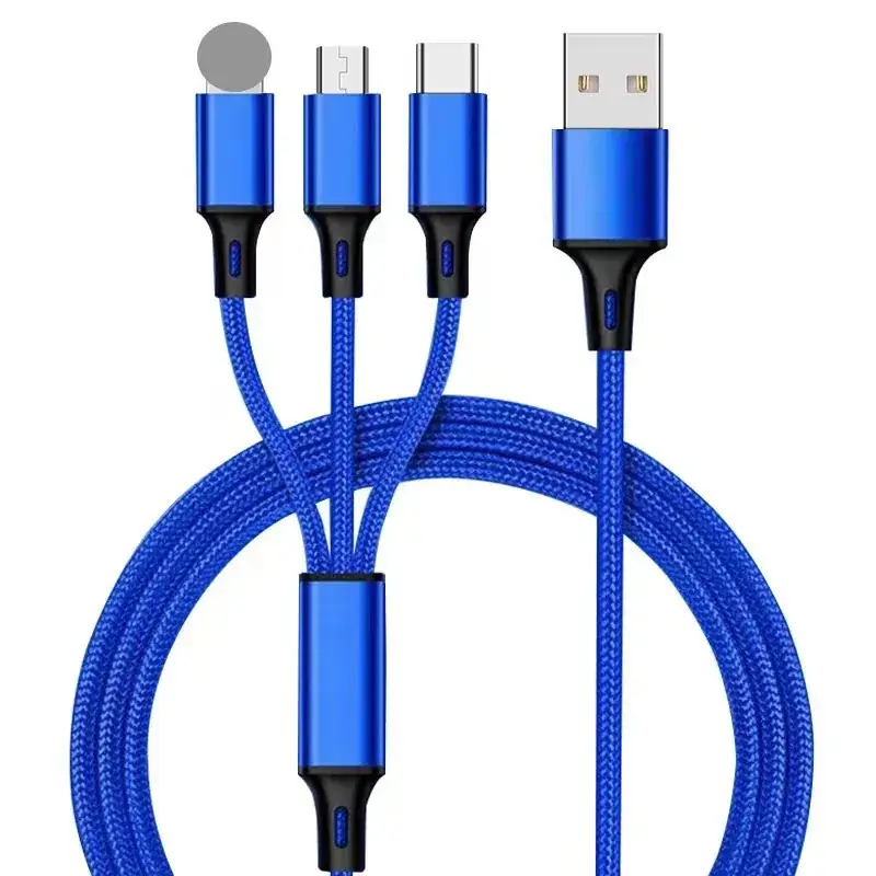 USB Fast Charging Mini Three-Head Cable - Image 3