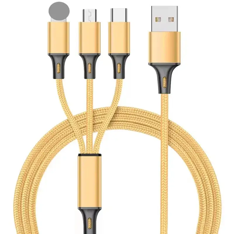 USB Fast Charging Mini Three-Head Cable - Image 4