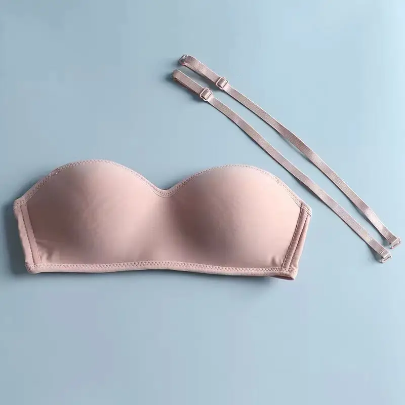 Japanese-style Half-cup Invisible Rimless Tube-wrap Detachable Shoulder Strap Beautiful Back Sexy Push-up Bra Base Underwear