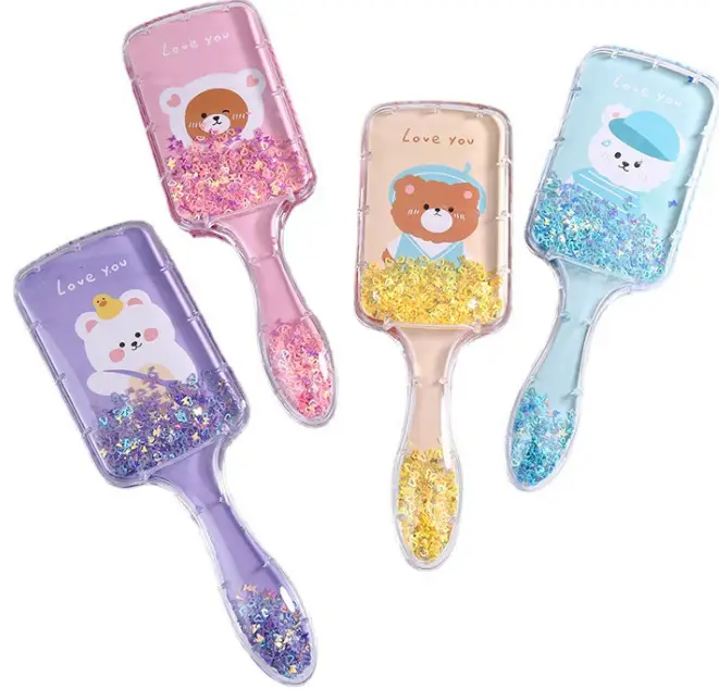 Cartoon Transparent Hair Comb with Anti-Knot Design - Image 15