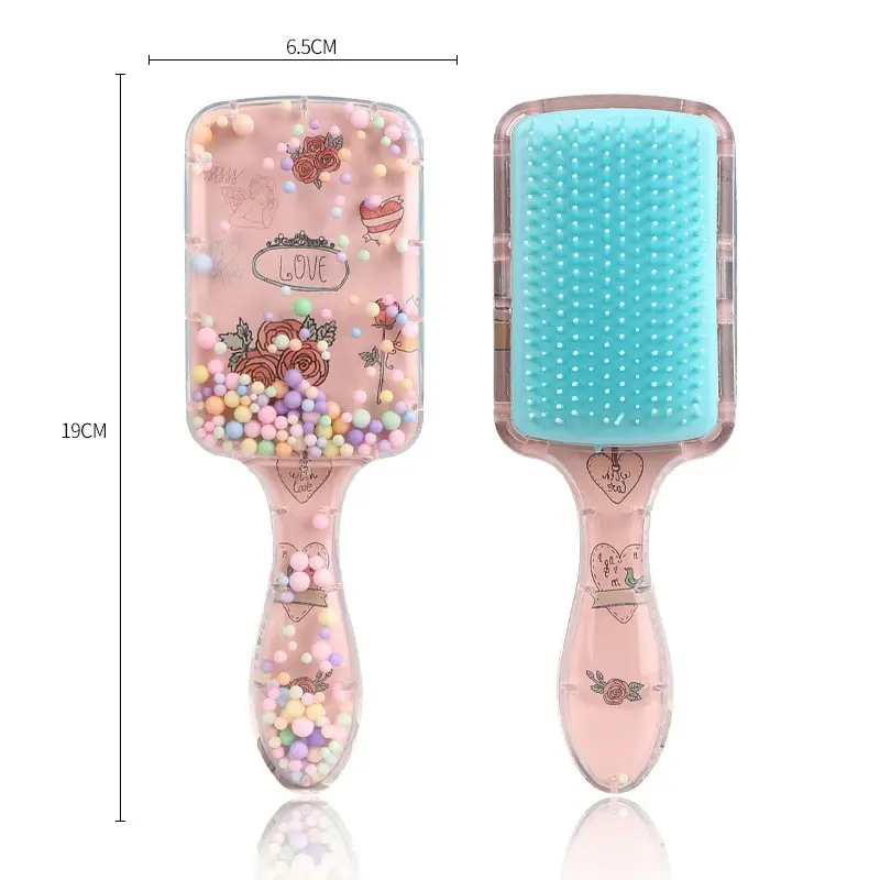 Cartoon Transparent Hair Comb with Anti-Knot Design - Image 17