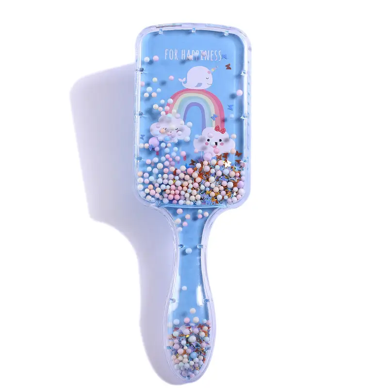 Cartoon Transparent Hair Comb with Anti-Knot Design - Image 2