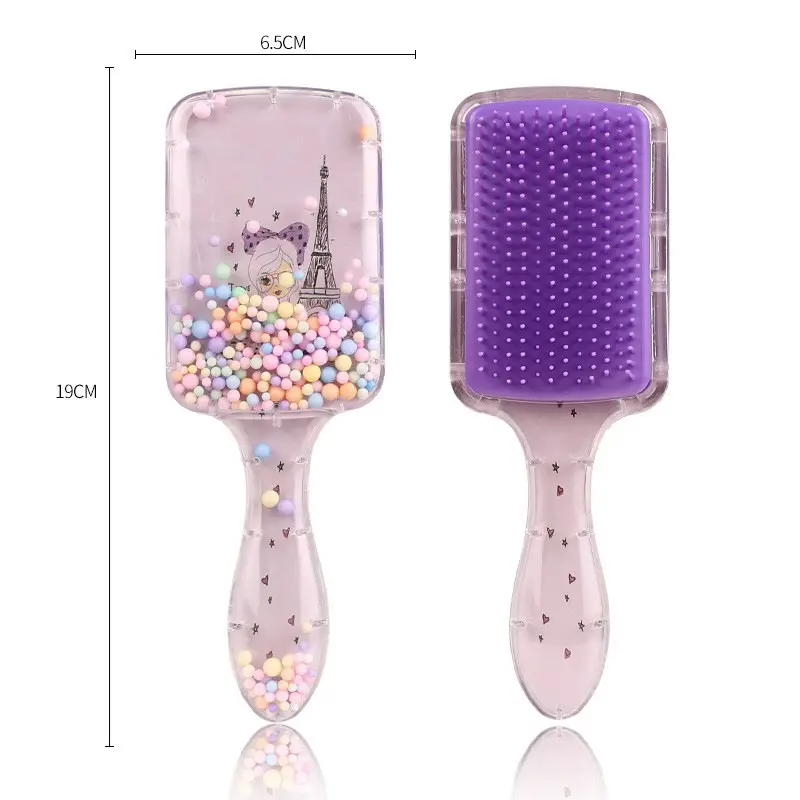 Cartoon Transparent Hair Comb with Anti-Knot Design - Image 20