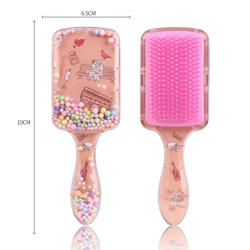 Cartoon Transparent Hair Comb with Anti-Knot Design - Image 21