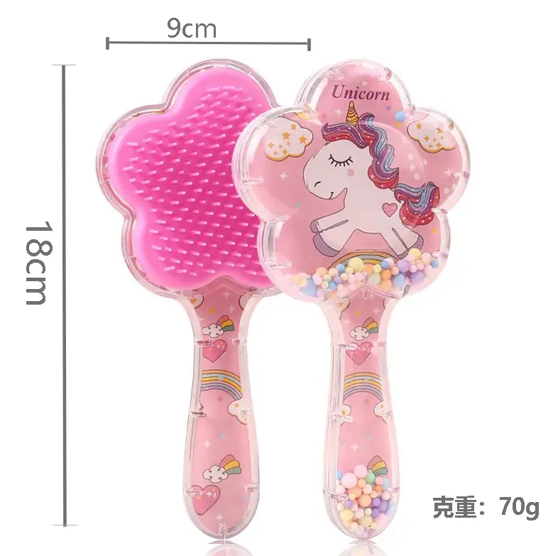 Cartoon Transparent Hair Comb with Anti-Knot Design - Image 24