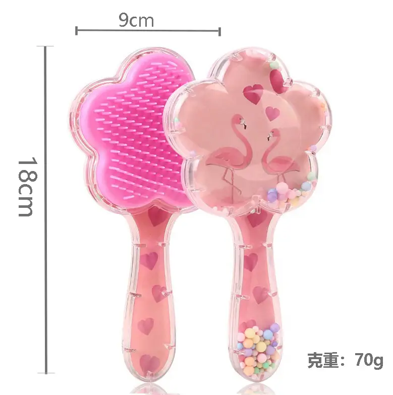 Cartoon Transparent Hair Comb with Anti-Knot Design - Image 25
