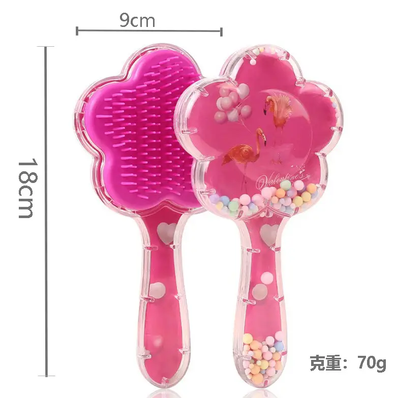 Cartoon Transparent Hair Comb with Anti-Knot Design - Image 26