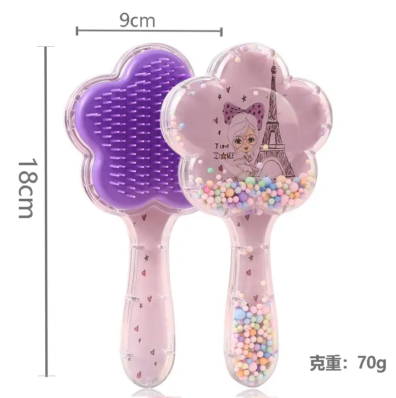 Cartoon Transparent Hair Comb with Anti-Knot Design - Image 27