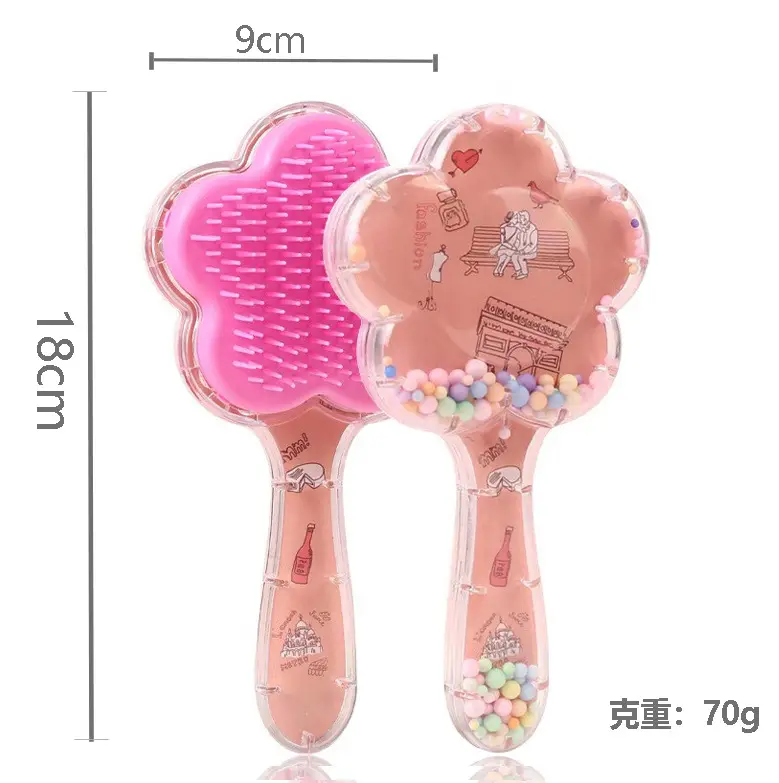 Cartoon Transparent Hair Comb with Anti-Knot Design - Image 28