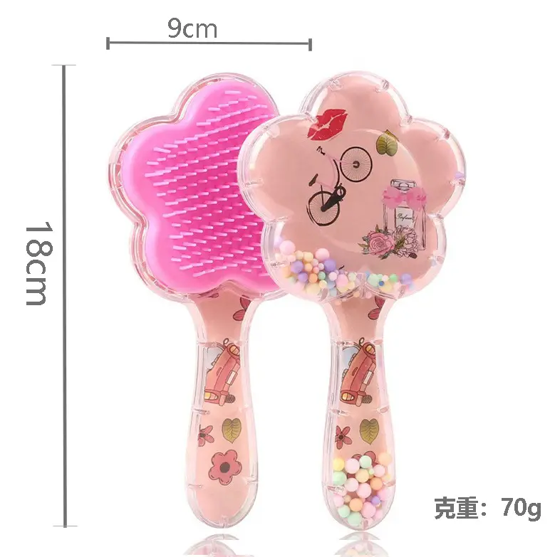 Cartoon Transparent Hair Comb with Anti-Knot Design - Image 29