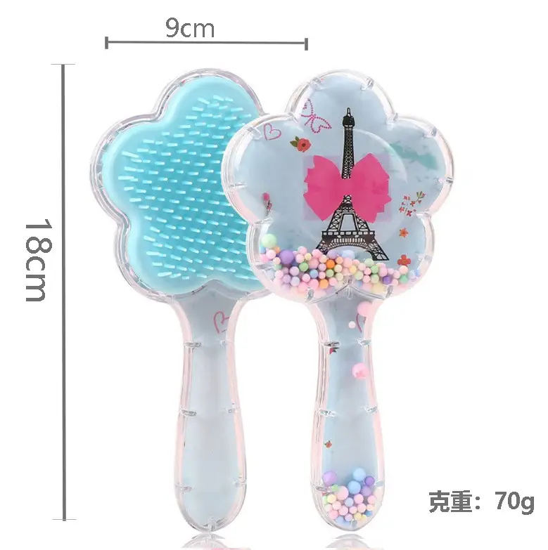 Cartoon Transparent Hair Comb with Anti-Knot Design - Image 30