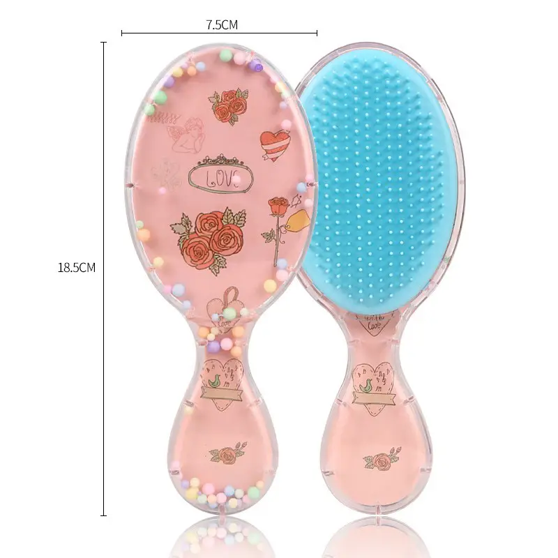 Cartoon Transparent Hair Comb with Anti-Knot Design - Image 32