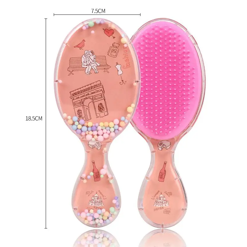 Cartoon Transparent Hair Comb with Anti-Knot Design - Image 36