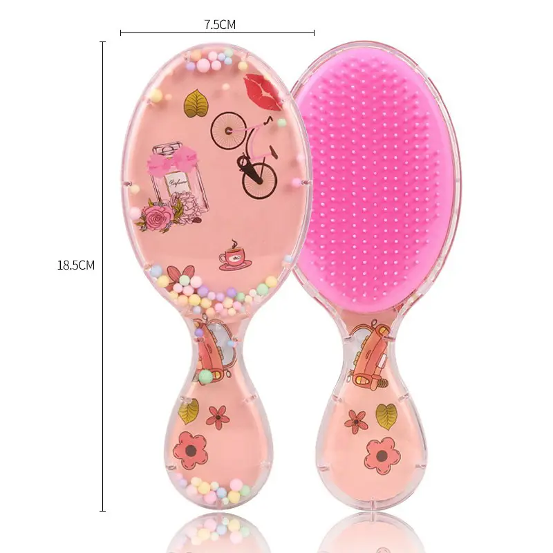 Cartoon Transparent Hair Comb with Anti-Knot Design - Image 37