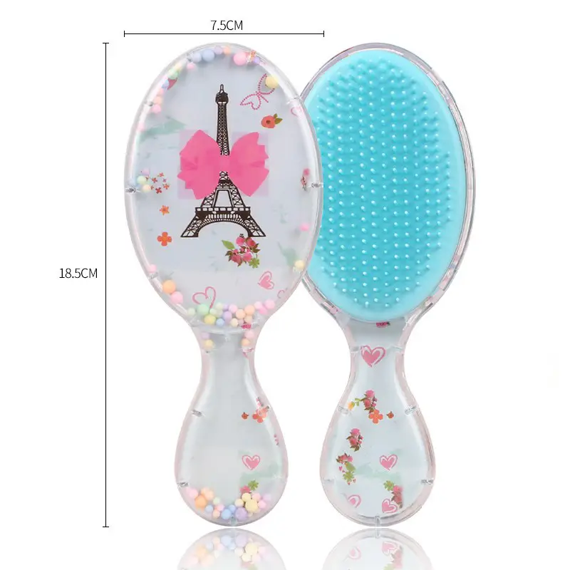 Cartoon Transparent Hair Comb with Anti-Knot Design - Image 38