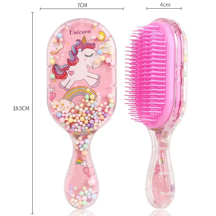 Cartoon Transparent Hair Comb with Anti-Knot Design - Image 39