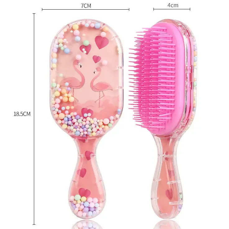Cartoon Transparent Hair Comb with Anti-Knot Design - Image 41