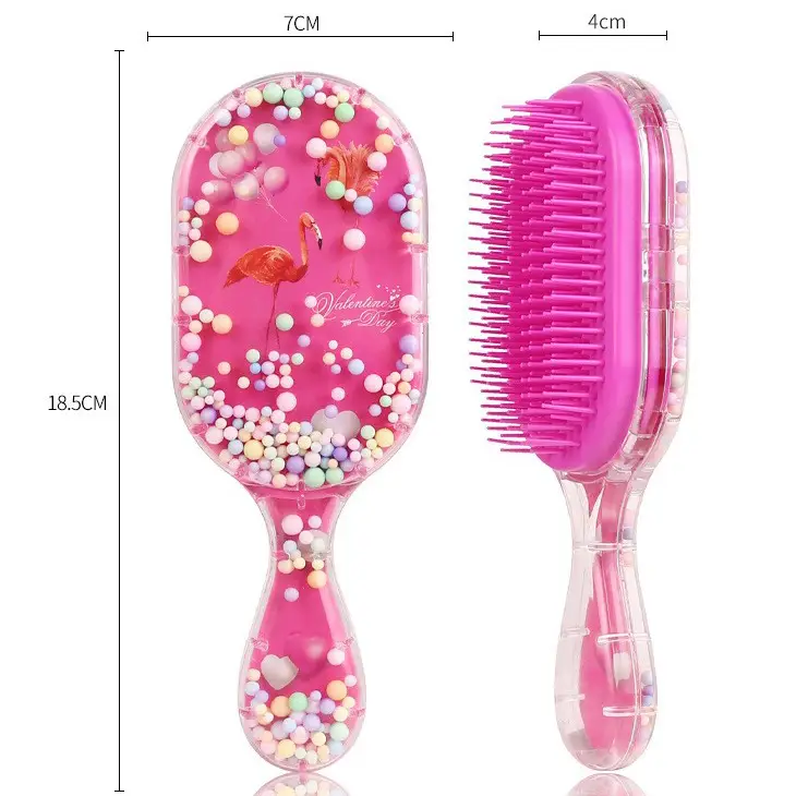 Cartoon Transparent Hair Comb with Anti-Knot Design - Image 42