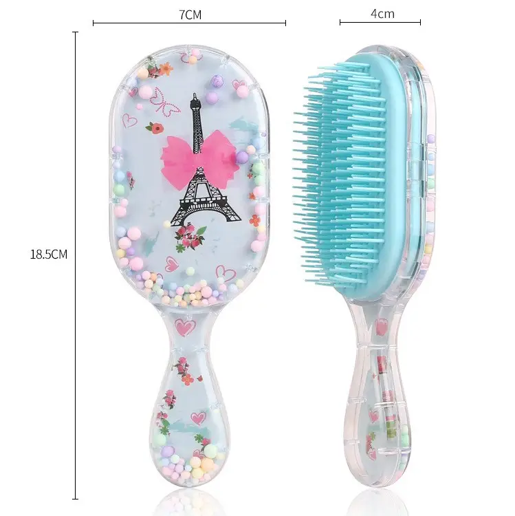 Cartoon Transparent Hair Comb with Anti-Knot Design - Image 46