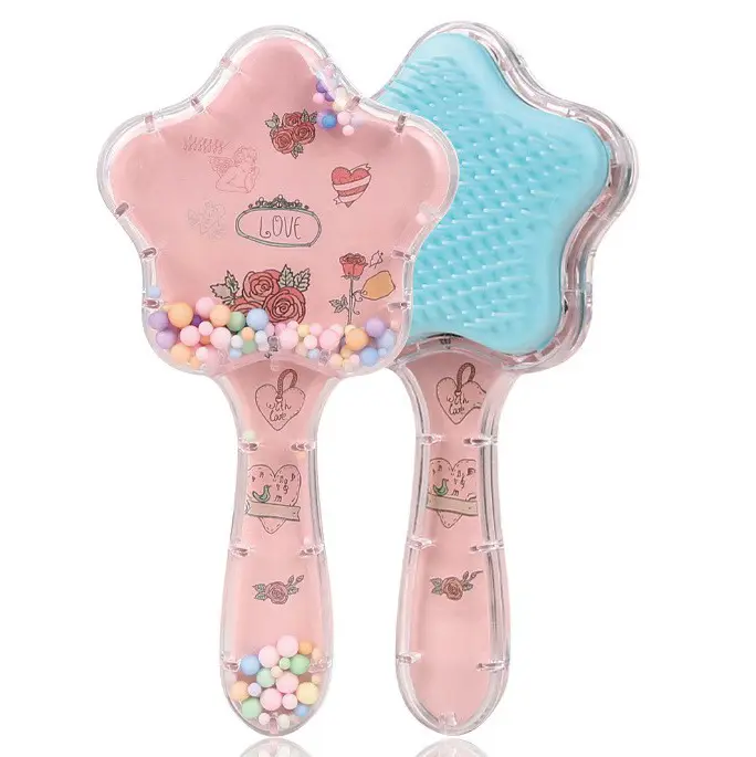 Cartoon Transparent Hair Comb with Anti-Knot Design - Image 48