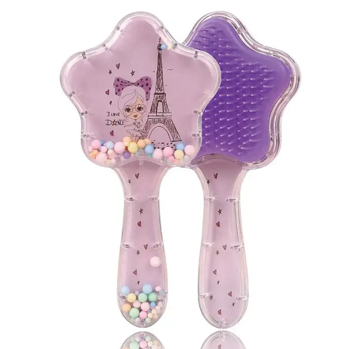 Cartoon Transparent Hair Comb with Anti-Knot Design - Image 51