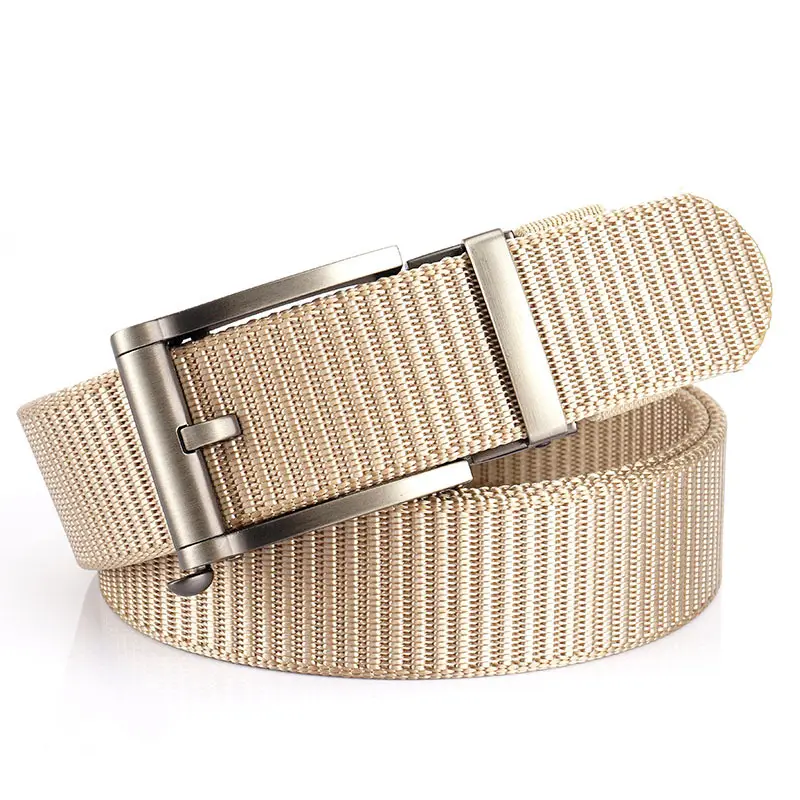 Men's Blue Nylon Belt with Black Alloy Buckle
