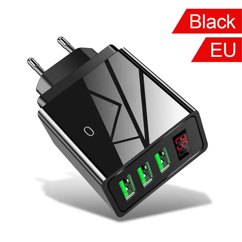 5V3.1A Digital Display Charger 3Usb Fast Charging - Image 2