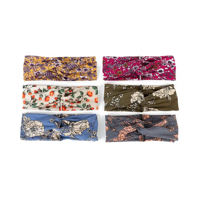 New Wide-brimmed Printed Knitted Hair Band for Women