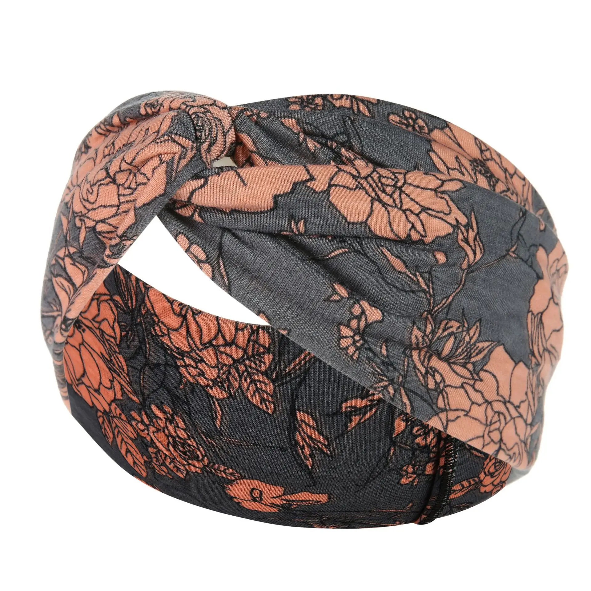 New Wide-brimmed Printed Knitted Hair Band for Women
