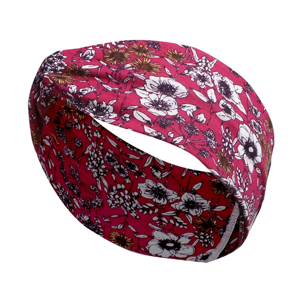 New Wide-brimmed Printed Knitted Hair Band for Women