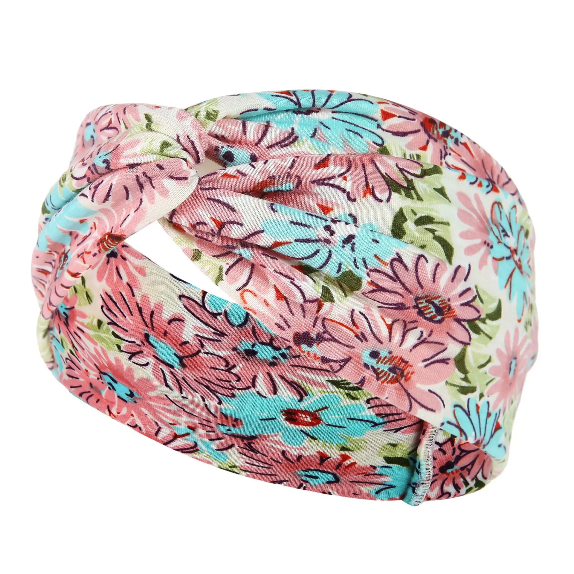 New Wide-brimmed Printed Knitted Hair Band for Women