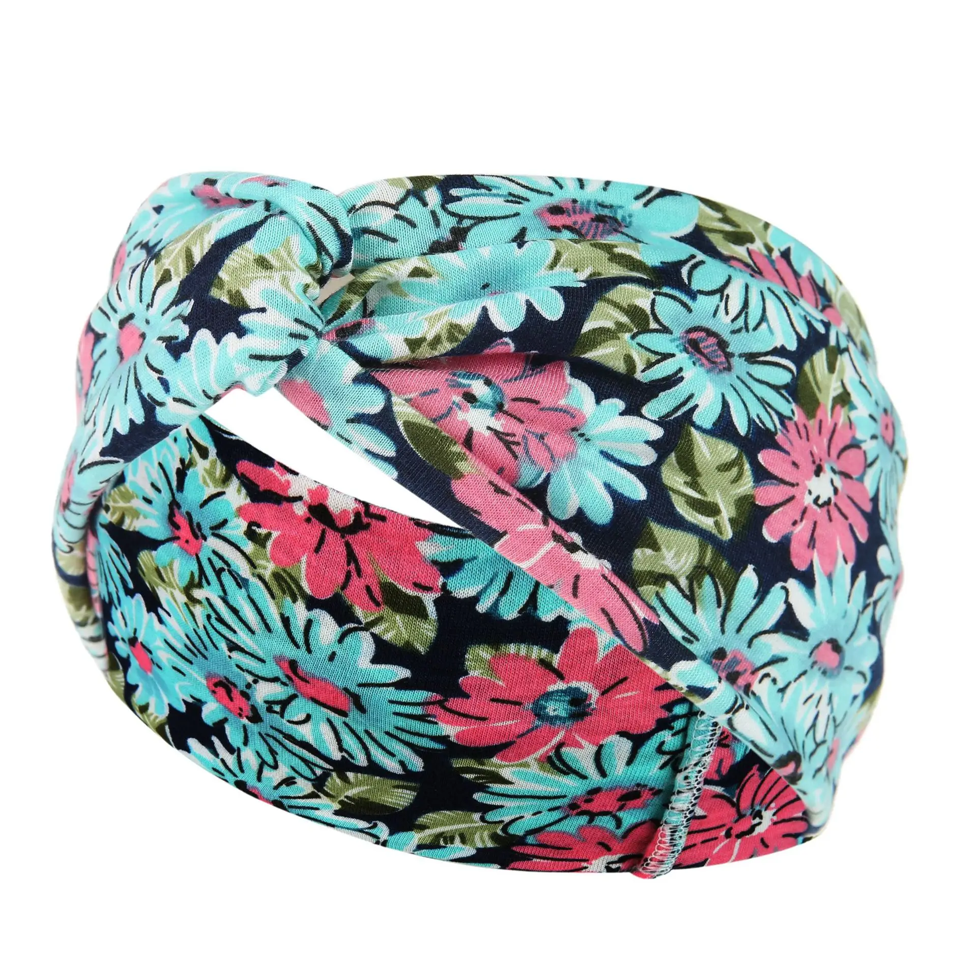 New Wide-brimmed Printed Knitted Hair Band for Women