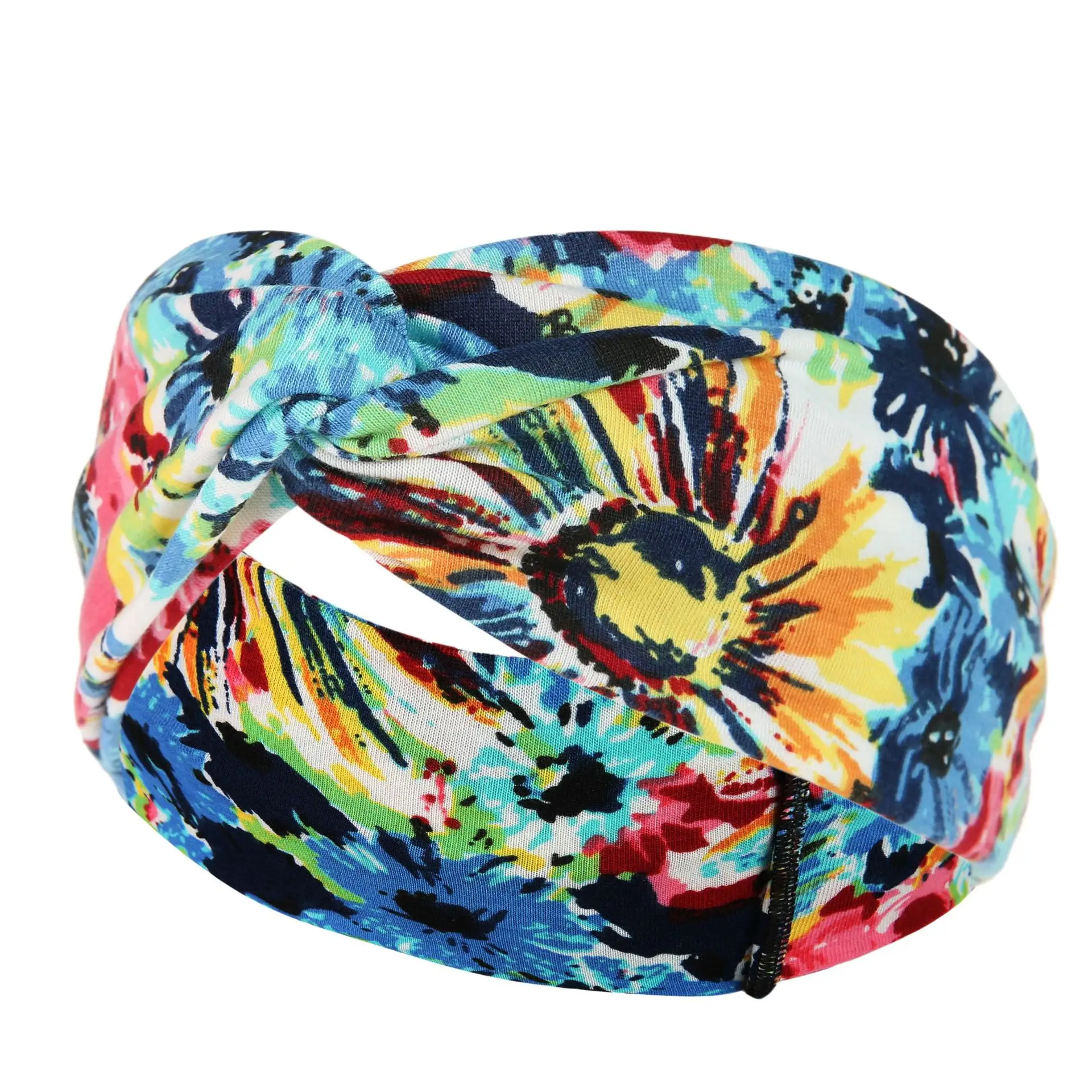 New Wide-brimmed Printed Knitted Hair Band for Women