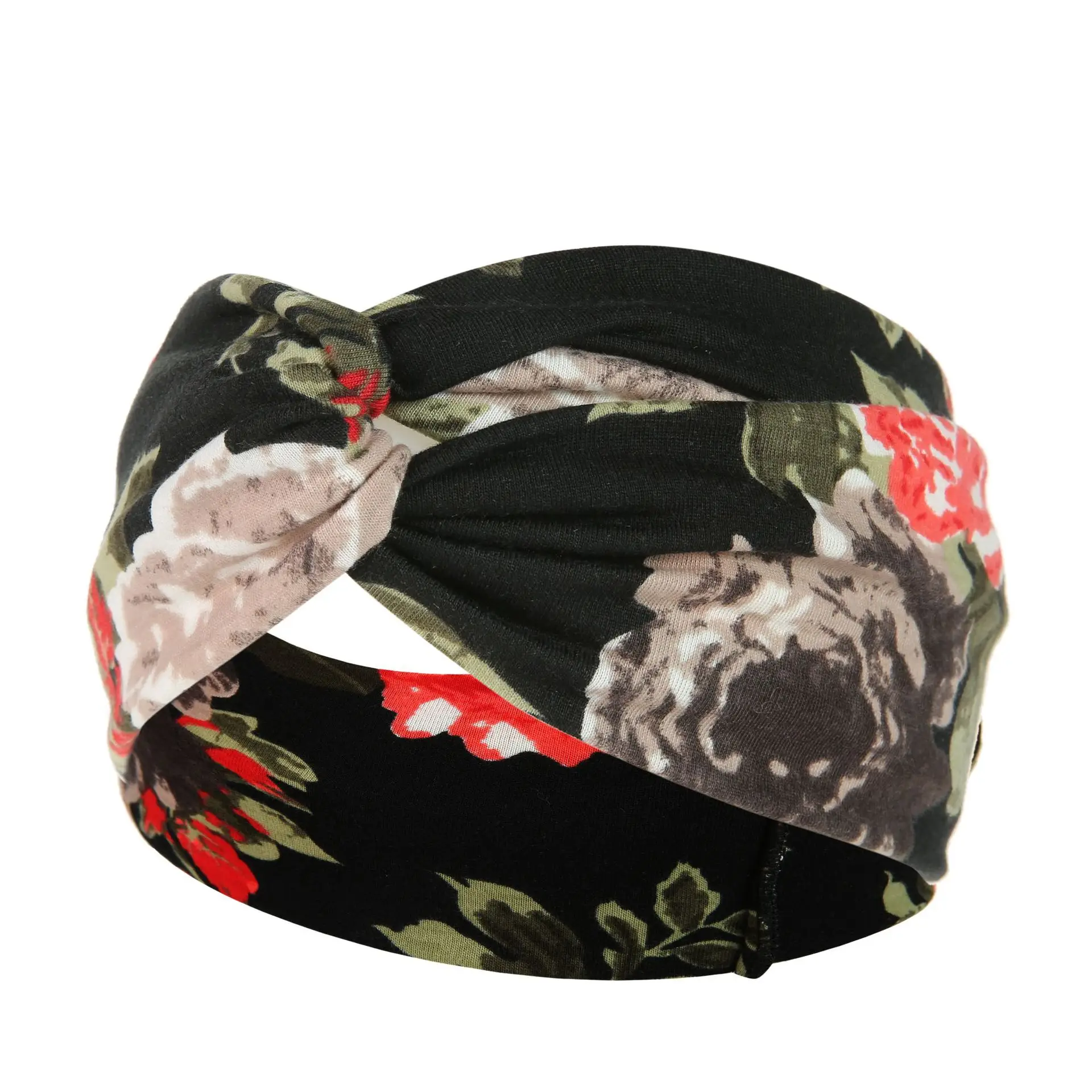 New Wide-brimmed Printed Knitted Hair Band for Women
